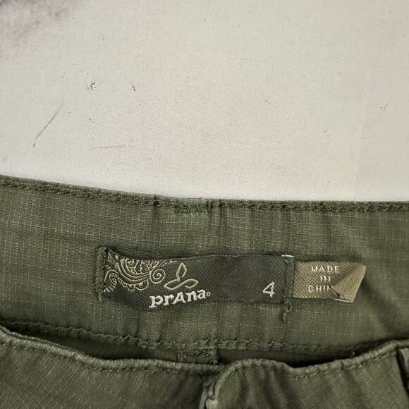 Prana Womens Bermuda Shorts Size 4 Olive Green Larissa Knicker Cotton - Picture 5 of 10